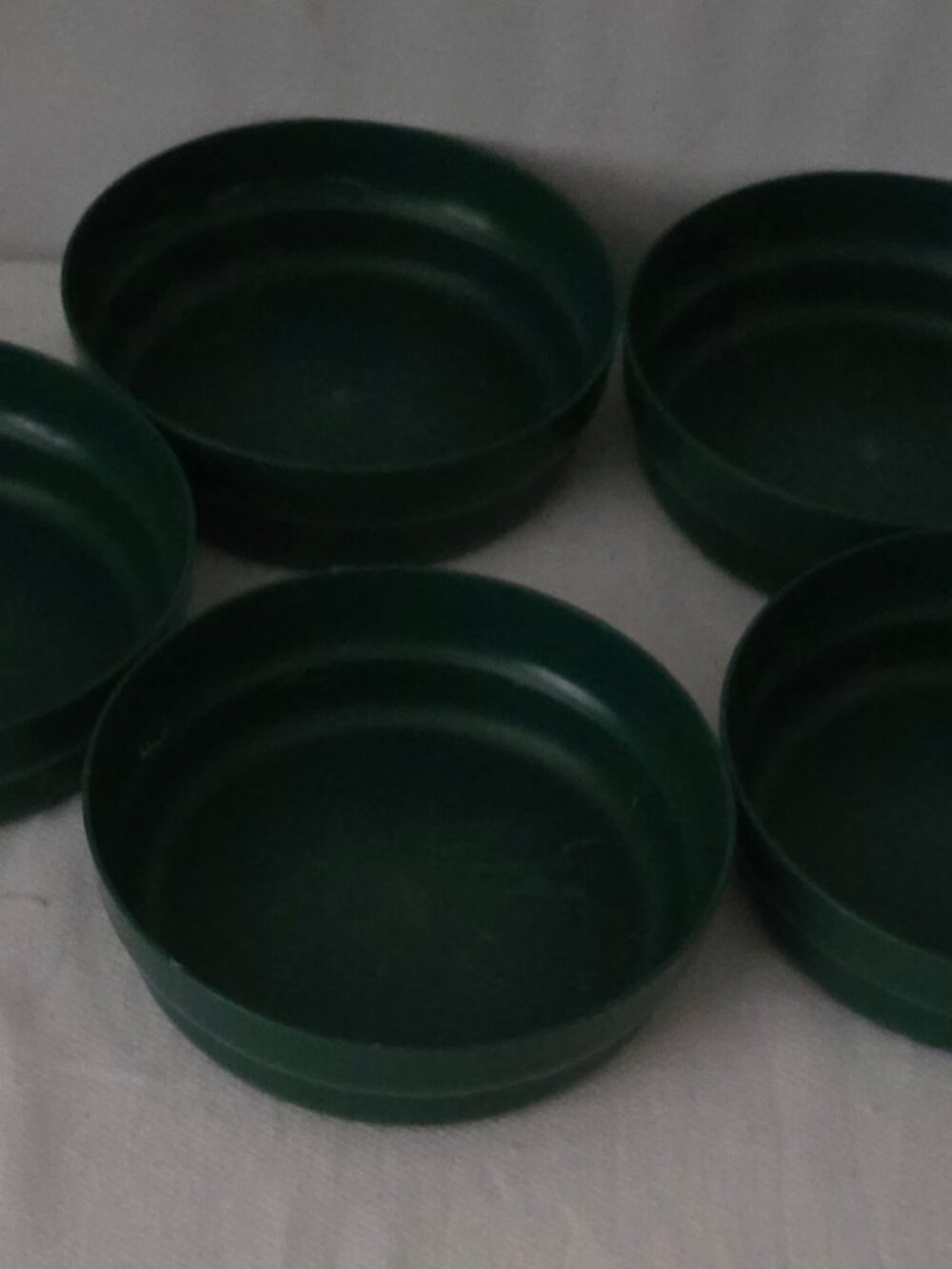 Set of 5 - Tupperware Cereal/Salad Bowls 2415 2415A Green - NO LIDS